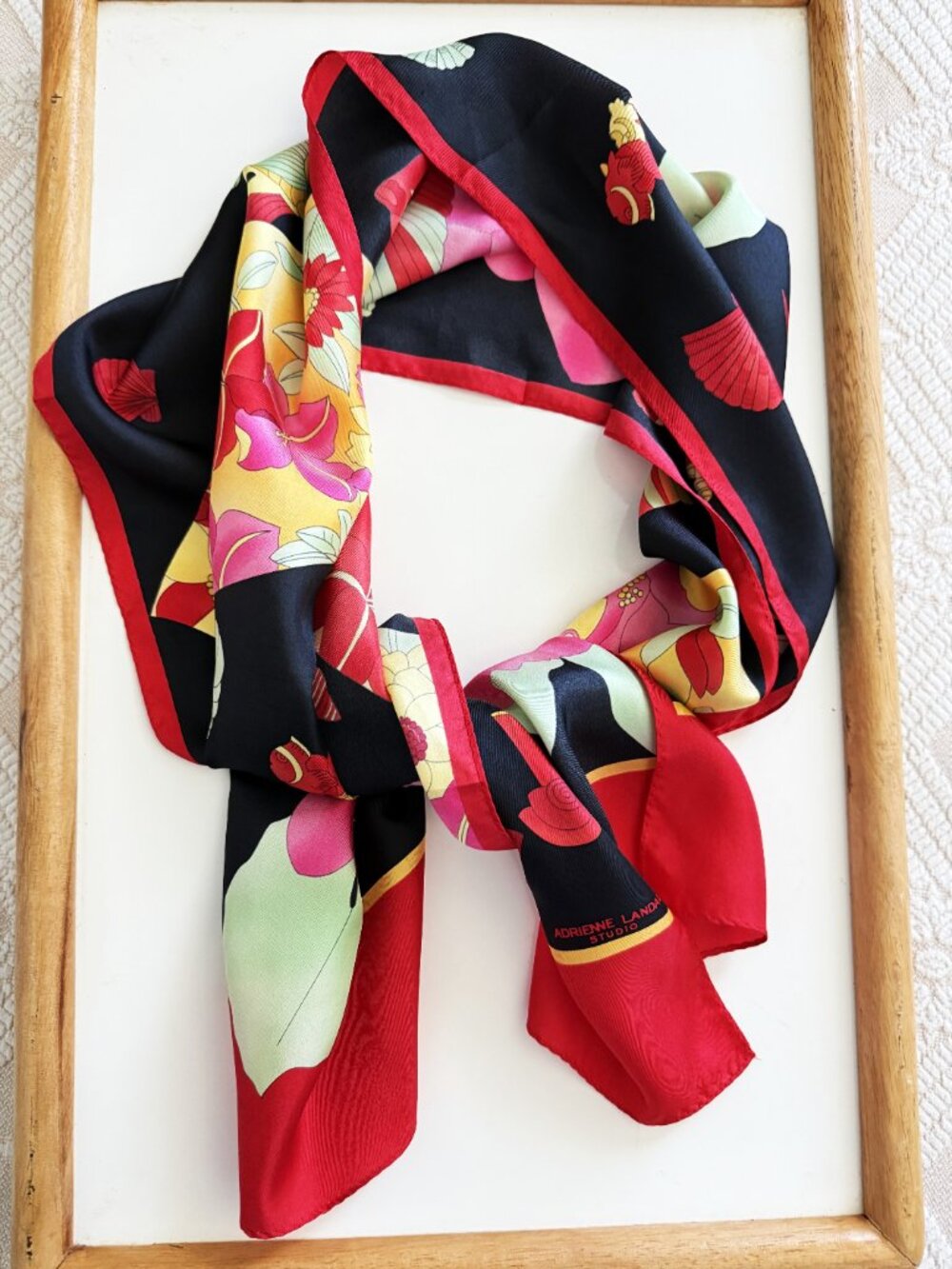 ADRIENNE LANDAU Studio Silk Scarf - Picture 6 of 8